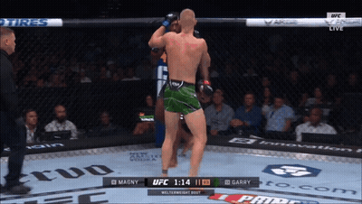 Fighter In Green Shorts Fighting Blue Shorts GIF