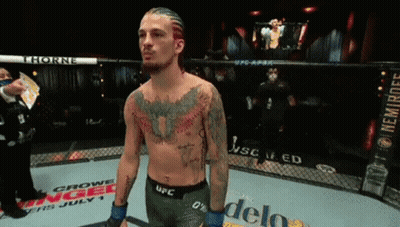 Fighter In UFC Ring With Thorne GIF