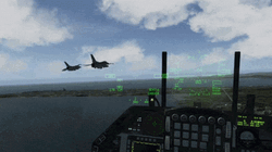 Fighter Jet Aims Target And Turns GIF