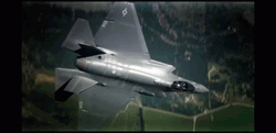 Fighter Jet Falls Down To City GIF