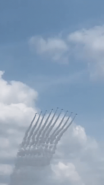 Fighter Jet Flying In Sky When Adrian Gets His Pilot License GIF