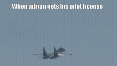 Fighter Jet Flying When Adrian Gets His Pilot License GIF