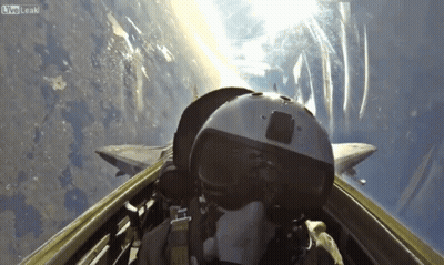 Fighter Jet Flying With Liveleak Logo GIF