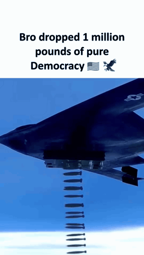 Fighter Jet With Bro Dropped 1 Million Pounds Of Democracy GIF