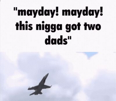 Fighter Jet With Mayday Mayday Text GIF