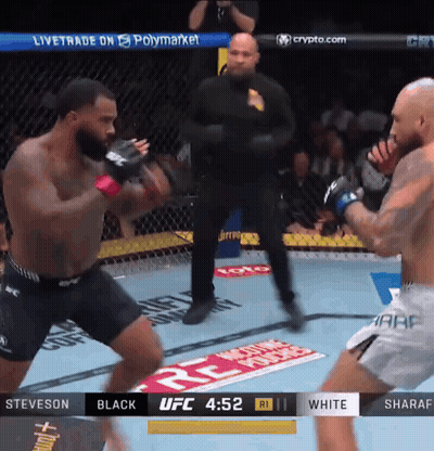 Fighter Steveson In UFC Fight GIF