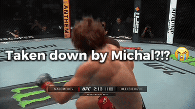 Fighter Taken Down By Michal In UFC Fight GIF