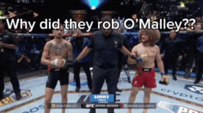 Fighters In Ring Saying Why Did They Rob O'Malley GIF