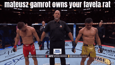 Fighters Referee Mateusz Gamrot Owns Your Favela Rat GIF