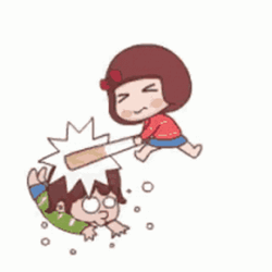 Fighting Angry Kawaii Girl GIF