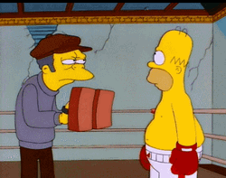 Fighting Boxer Homer Simpsons  GIF