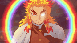 Fighting Demon Slayer Kyōjurō Rengoku GIF
