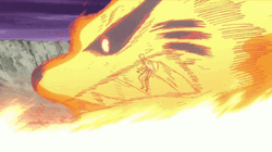 Fighting Naruto Kurama Facing Susanoo GIF