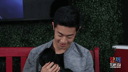 Figure Skating Player And His Pet GIF