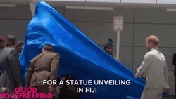 Fiji Statue Unveiling GIF