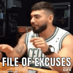 File Of Excuses GIF