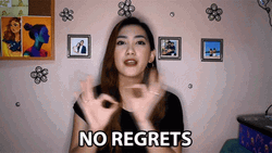 Filipino Youtuber Sincerely Bethel Saying No Regrets  GIF