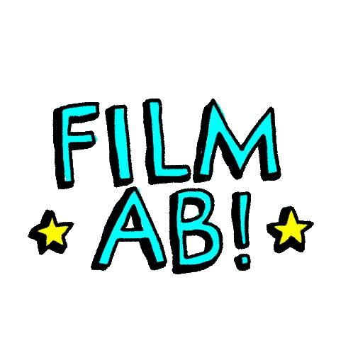 Film AB With Stars Sticker