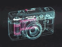 Film Camera Neon Lines