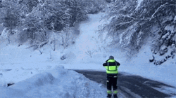 Filming The Avalanche GIF