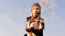 Final Fantasy XIII Lightning Dandelions GIF