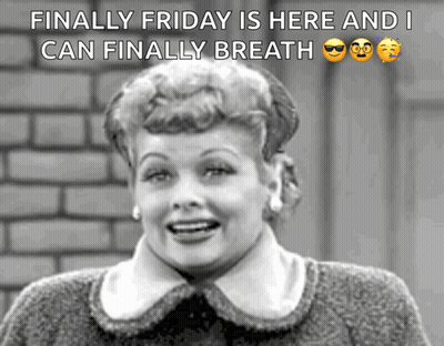 Finally Friday Black And White Woman GIF