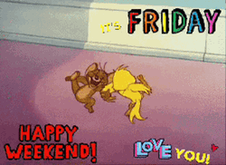 Finally Friday Happy Weekend Tom & Jerry GIF