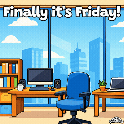 Finally It's Friday Office GIF