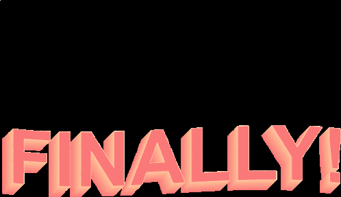 Finally Pink Tan Lettering GIF