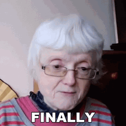 Finally White Haired Old Lady GIF