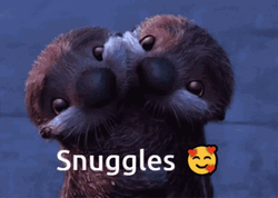 Finding Dory Ollie And Lauren Snuggling GIF