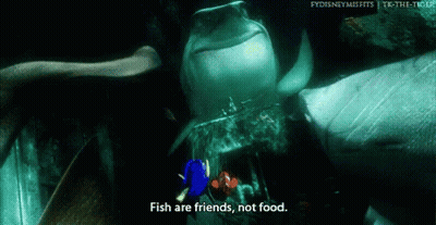 Finding Dory Shark Saying Fish Are Friends Not Food GIF