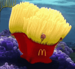 Finding Nemo McDonald French Fries Animation GIF
