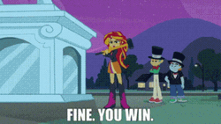Fine You Win Sunset Shimmer My Little Pony GIF