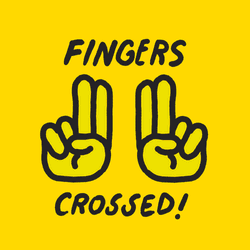 Finger Crossed Doodle Art GIF