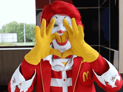Finger Love Ronald Mcdonald GIF