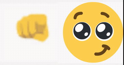 Finger Pointing At Big-Eyed Smiley GIF