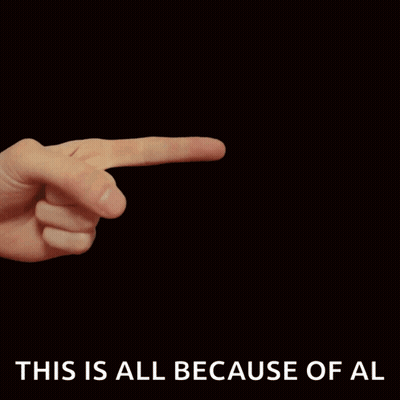 Finger Pointing Right All Because Of Al GIF