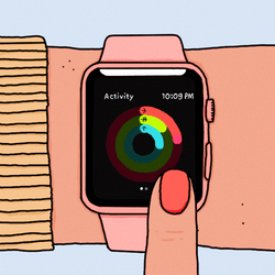 Finger Swiping On Apple Watch GIF