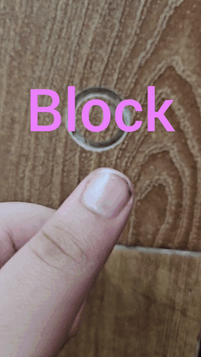 Finger With Pink Block GIF