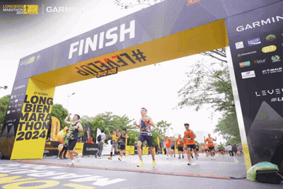 Finish Line For Long Bien Marathon GIF