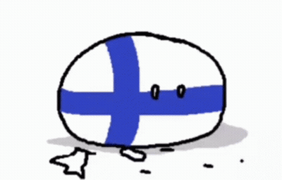 Finland Flag Ball With Bow Tie GIF
