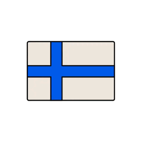 Finland Flag White With Blue Cross Sticker