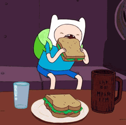 Finn Eating Sandwich