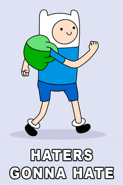 Finn The Human Walking Haters GIF