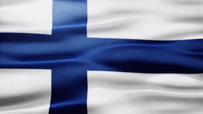 Finnish Flag With Blue Cross GIF