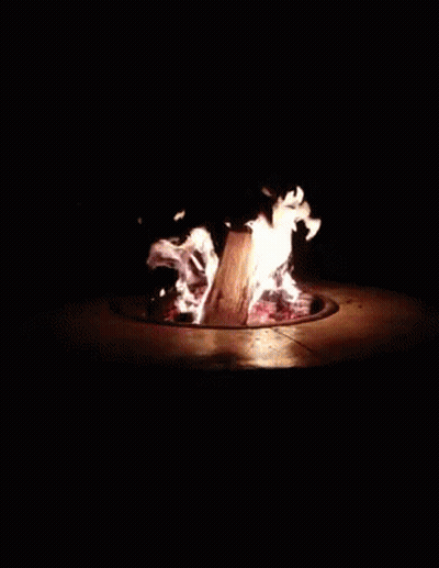 Fire Burning In Dark Circle GIF