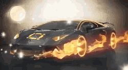 Fire Car Effect Bugatti Flame