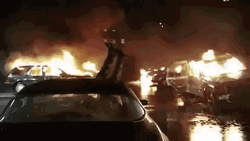 Fire Car Lady Gaga Marry The Night MV GIF