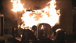 Fire Car Vintage Mob Model T Slow Motion Burn GIF